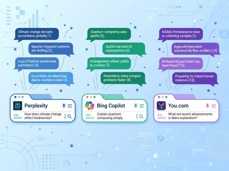 Сравнение Perplexity vs Bing Copilot vs You.com: выбираем AI-поисковик для исследований в 2026